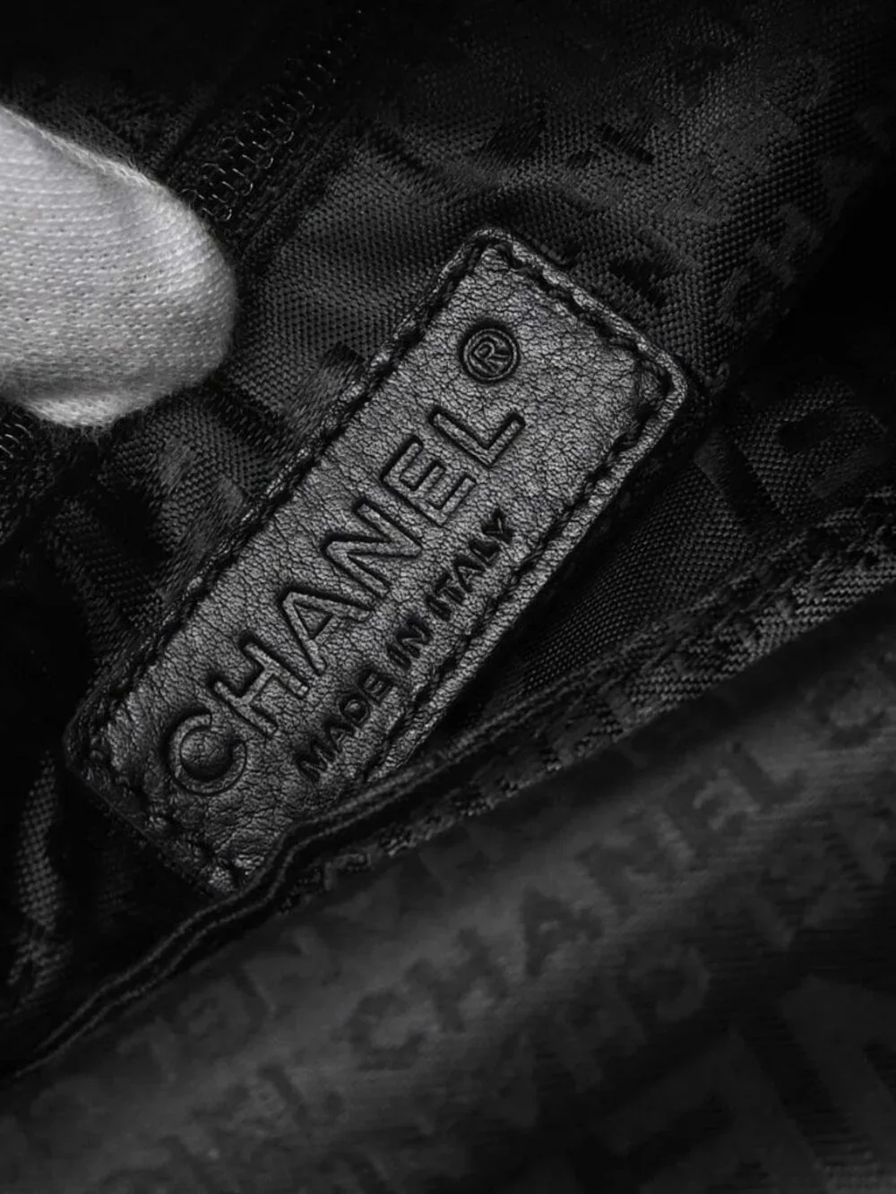 Chanel Black Suede Camellia Handbag NQ08437